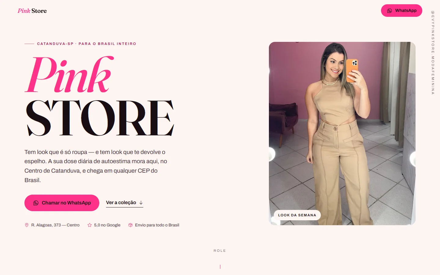 Site da Pink Store